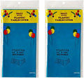 2 Pack Plastic Tablecloths Disposable Table Covers Plastic Table Cloths for BBQ Picnic Birthday Wedding Parties Waterproof Oil-Proof Tablecloth Light Weight Blue Green TableCover 54 x 108 in