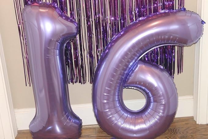 40 Inch Big Lavender 9 Balloon Number, Jumbo Giant Happy 9th 19 29 39 49 99 Birthday Party Decorations, Lilac Large Nine Mylar Foil Anniversary Birthday Party Engagement Decorations