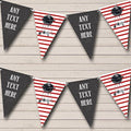 BBQ Grill Cookout Stripes Personalized Birthday Party Bunting - Hanging Party Decoration - Birthday Party Banner Garland | Decorative Party Supplies