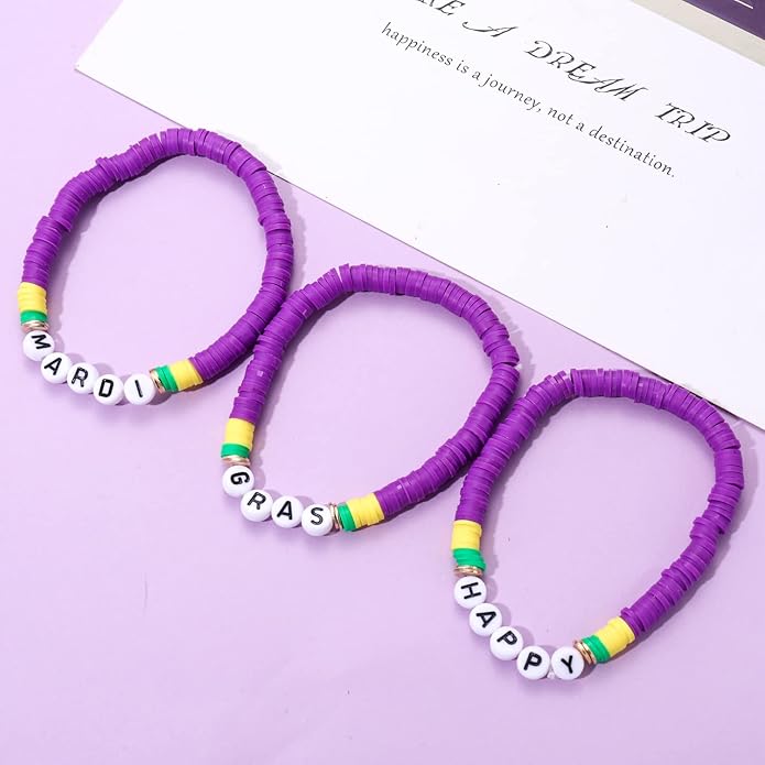 Surfer Heishi Bracelets for Women Stackable Rainbow Vinyl Disc Clay Beaded Stretch Bracelets Elastic Layering Friendship Bracelets Boho Summer Beach Jewelry
