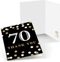Big Dot of Happiness Adult 70th Birthday - Gold - Birthday Party Thank You Cards (8 count)