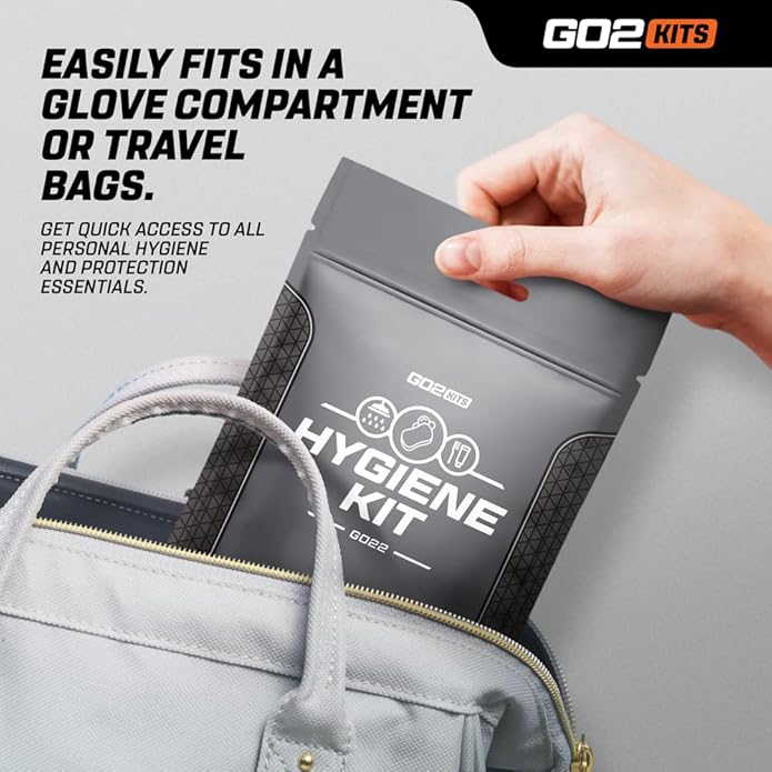 Hygiene Toiletry Travel PPE Kits for Travel, Business with Reusable Toothbrush, Bath Soap & Other Essentials
