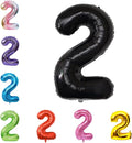 40 Inch Large Foil Helium Number Balloon Birthday Wedding Party 0-9 (Black, 2)