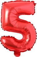 40 inch Red big size Number Letter alphabet Foil Helium Float Balloons Birthday Wedding Party Celebration decoration Air ball (40 INCH Red 5)
