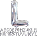 Silver Letter L Balloons 40 inch Large Alphabet L Balloons Silver Helium Foil Letter Balloon Banner for Birthday Party Anniversary Wedding Decoration