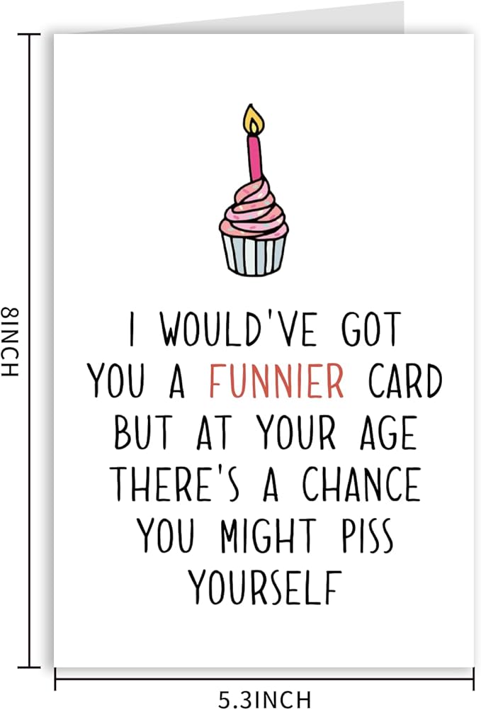 Rude Birthday Cards for Men Women, Funny Cheeky Birthday Card Gift to Brother Sister Mum Dad, Adult Sarcastic Birthday Gift, Funny Grandma Grandpa Birthday Card