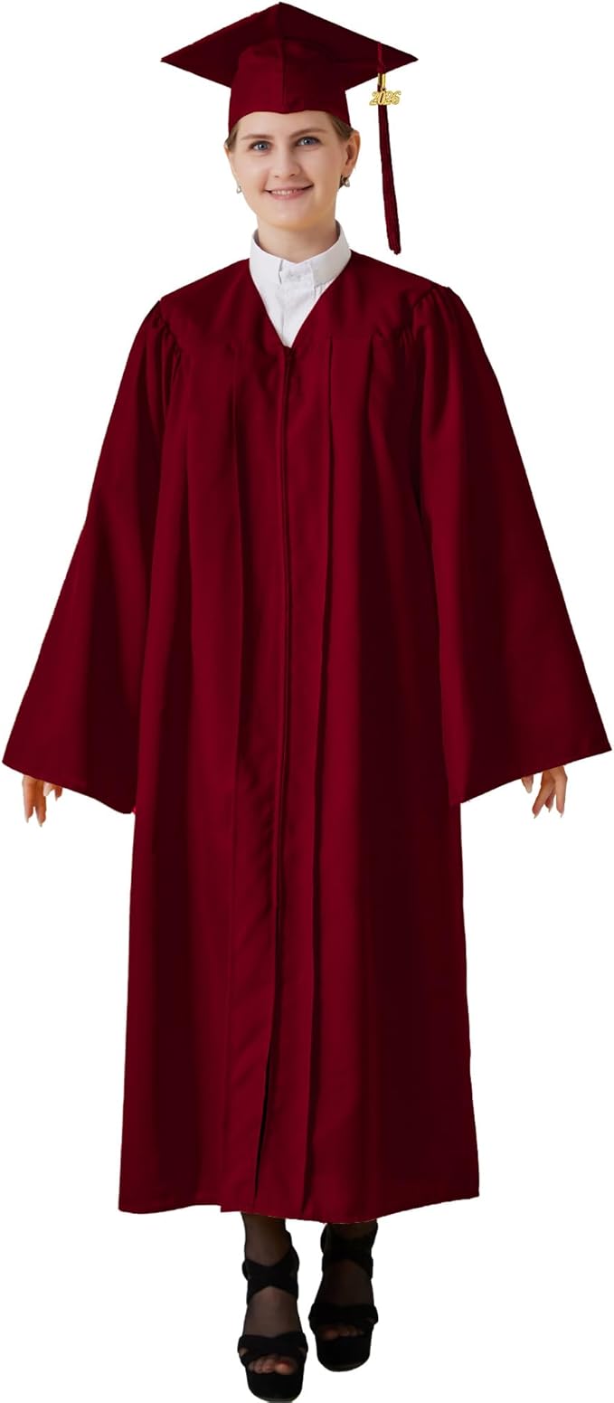 GraduatePro Matte Graduation Cap and Gown Class of 2026 Set Bulk with Tassel for High School & College 12 Colors