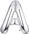 Letter Balloons 40 Inch, Single Silver Letter A Balloons Aluminum Hanging Foil Film Balloon for Baby Shower, Wedding Anniversary, Graduation, Birthday Party Decoration