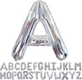 Silver Letter A Balloons 40 inch Large Alphabet A Balloons Silver Helium Foil Letter Balloon Banner for Birthday Party Anniversary Wedding Decoration