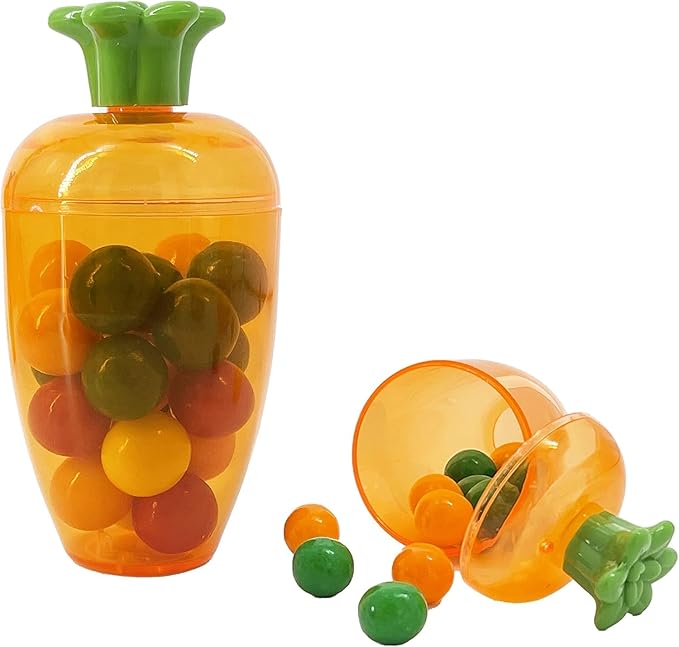 The Dreidel Company 24-Pack Fillable Easter Carrots Containers, Bright Orange Plastic Carrot, Perfect for Easter Hunt, Surprise 4." Inch Carrots (24-Pack)