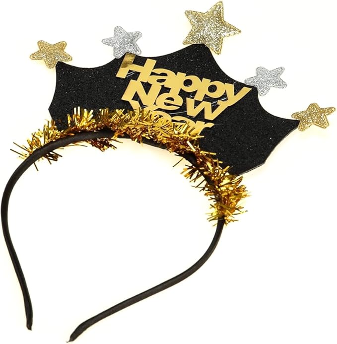 BinaryABC Happy New Year Headband Tiara,2026 New Year Eve Party Supplies