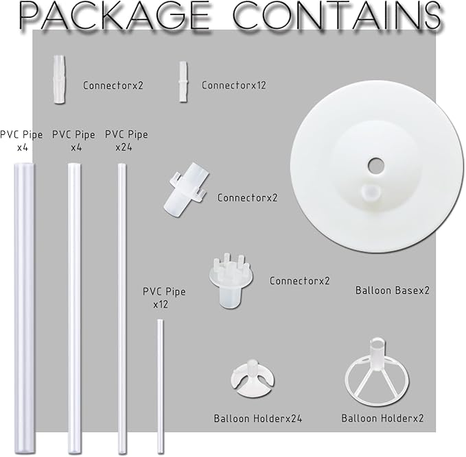 Balloon Column Kit for Floor- Set of 2, Base&Pole,Balloon Stand Holder on Floor or Table Centerpieces Backdrop Decoration for Party Wedding Baby Shower Birthday Graduation (No balloons)