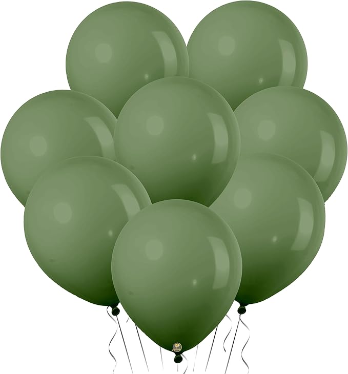 AFTERLOON® Biodegradable Mini Balloons 50 pcs Sage Green 5 Inch, Matte Color Thickened Extra Strong Latex Helium Float, Baby Shower Gender Reveal Garland Arch Wedding Birthday Party Decorations