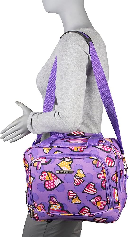 Rockland Fashion Softside 4 Piece Luggage Set, Expandable, (14" Tote/19"/24"/28"), Black Icon
