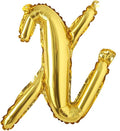 18 inch Gold DIY a-z Handwriting lowercase letters name Foil balloon Letter character birthday Wedding party decoration Balloon (18 inch Gold x)