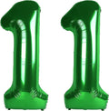 40 Inch Green Number 11 Digital Balloon,Jumbo Mylar Foil Helium Balloon for 11 Balloons for Birthday Party,Wedding Anniversary Party Decorations