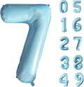 40 Inch Matte Blue 7 Number Balloons Light Blue Number 7 Foil Balloon Mylar Helium Balloon for Birthday Party Decoration Wedding Anniversary Supplies (Number 7)