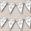Happy Pink Watercolour Doodle Butterflies Personalized Birthday Party Bunting - Hanging Party Decoration - Birthday Party Banner Garland | Decorative Party Supplies