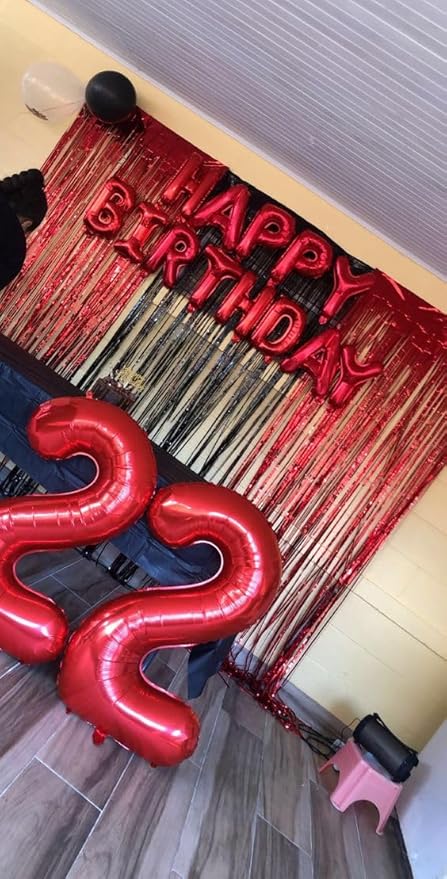 Red Number 7 Balloon 40 Inch, 7 Balloon Number, 7th Birthday Decorations, Red Party Supplies for Boys Girls