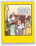 NobleWorks -1 Funny Birthday Card Inappropriate (8.5 x 11 Inch) - Humor Cartoon Bday Notecard with Envelope - Stop Scratching J8304BDG