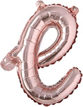 18 Inch Rose Gold Happy Birthday Balloons - Lowercase Letters Handwriting Style, Birthday Party Decoration