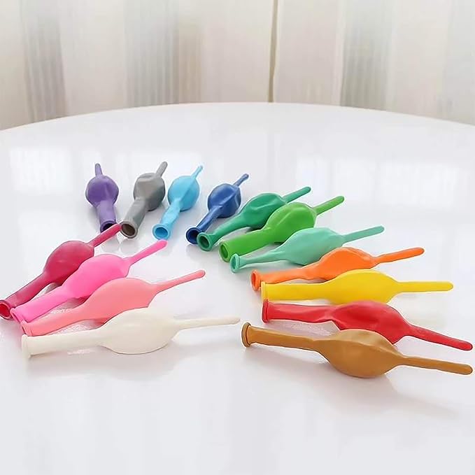 IN-JOOYAA 6 Inch Assorted Color Latex Link Balloon 100 Pcs Quick Linkable Balloon for Party Decoration