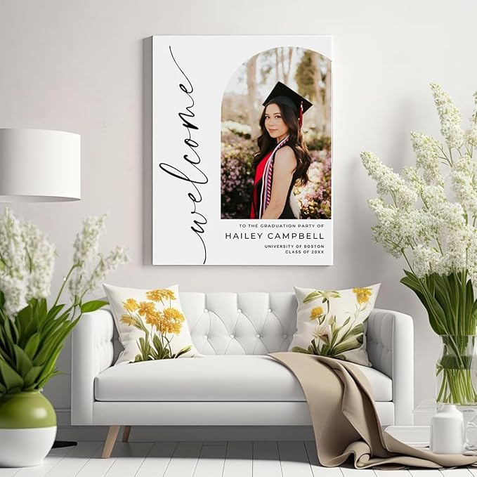 Graduation Party Welcome Sign, Photo Graduation Poster, Graduation Decorations, Grad Party Sign, Grad Welcome Sign, Graduation gift for best friend, Graduation gift for daughter, sister, brother - 1