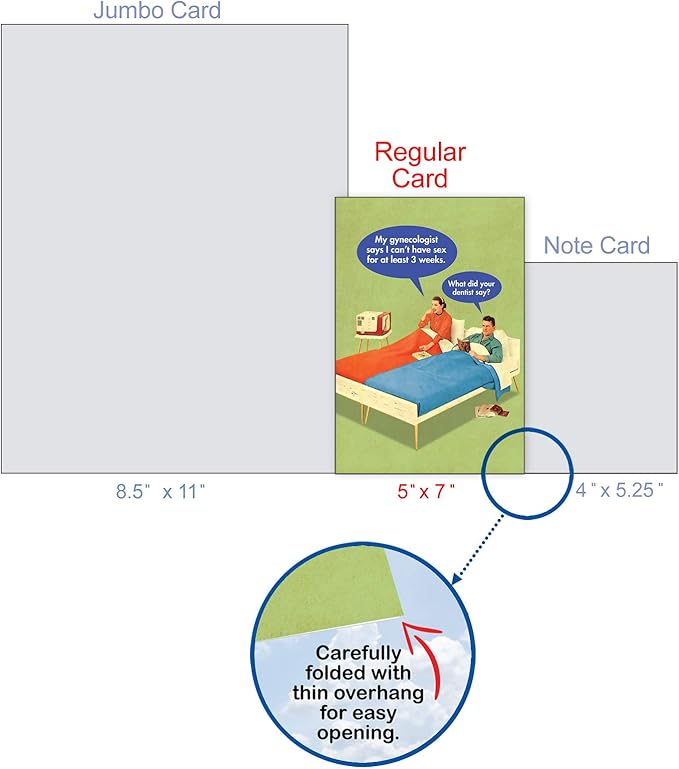 NobleWorks - Humorous Birthday Greeting Card with 5 x 7 Inch Envelope (1 Card) Bday Dentist Say Birthday 5585Z