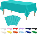 Kopokita 6PCS Teal Plastic Tablecloths 54 x 108 Inch, Disposable Table Cloths Rectangle Party Table Covers