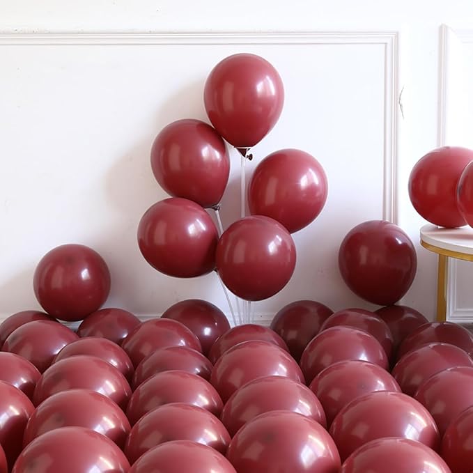 Burgundy Black White Balloon Arch Kit 164Pcs with Gold Confetti Balloon for Orange and Black Birthday Party Decorations Graduation Party Birthday Party