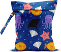 Wet Bag, Wet Dry Bag, Waterproof Swim Bags, Machine Washable Reusable Bags for Beach, Pool, Diapers, and Dirty Yoga Gym Clothes(Cute Under the Sea Pattern