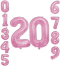 40 Inch Large Pink Number Celebration and Decoration Balloon for Birthday Parties, Graduations, Anniversaries, Weddings, Photo Shoots, Special Events - Helium Foil Mylar (Pink Number 20)