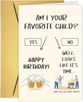 Funny Birthday Card for Dad Mom, Hilarious Dad Mom Birthday Card&Gift from Son Daughter Child Kids, Sibling Rivalry Birthday Card for Daddy Mommy Parent