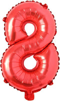 16" inch Single Red Alphabet Letter number Balloons Aluminum Hanging Foil Film Balloon Wedding Birthday party decoration banner Air Mylar Balloons (16 inch Red 8)