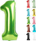Light Green Number 1 Balloon for First Birthday 40 Inch, 1st One Number Balloons Birthday Decorations for Girl Boy Toddler Baby