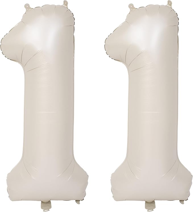 40 In Cream white Number Balloons Helium Foil Mylar Balloon Birthday Party banquet Decoration Digital 11