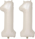 40 In Cream white Number Balloons Helium Foil Mylar Balloon Birthday Party banquet Decoration Digital 11