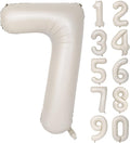 40 In Cream white Number Balloons Helium Foil Mylar Balloon Birthday Party banquet Decoration Digital 7