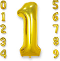 AULE 40 Inch Big Gold 1 Balloon Number Large Foil Helium Number Balloons 0-9 Jumbo Giant Happy 1st Birthday Party Decorations for Boy or Girl Huge Mylar Anniversary Party Supplies