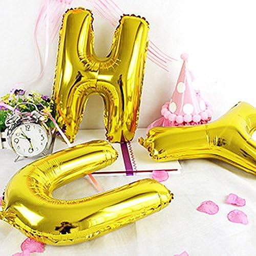 Glanzzeit 16 Inch Gold Balloons Decor Letters A to Z Numbers 0 to 9 for Wedding Prom Birthday Party (Letter Y)