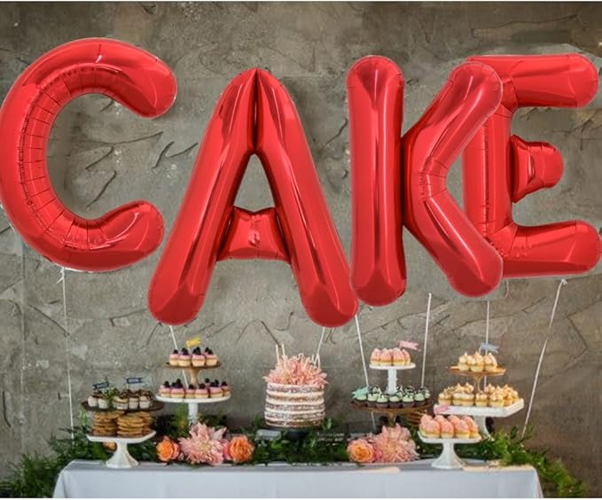 TONIFUL 40 Inch Large Bright Red Letter Balloons A-Z, Giant Jumbo Helium Foil Mylar Big Letter E Balloons for Birthday Party Anniversary Wedding Decorations
