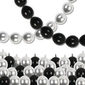 Black and Silver Linking Balloons, 100PCS 6 Inch Small Metal Silver Link Balloons for Making Balloon Wall Heart Arch, Quick Linked Balloon for Wedding Birthday Baby Shower Graduation Party Decorations