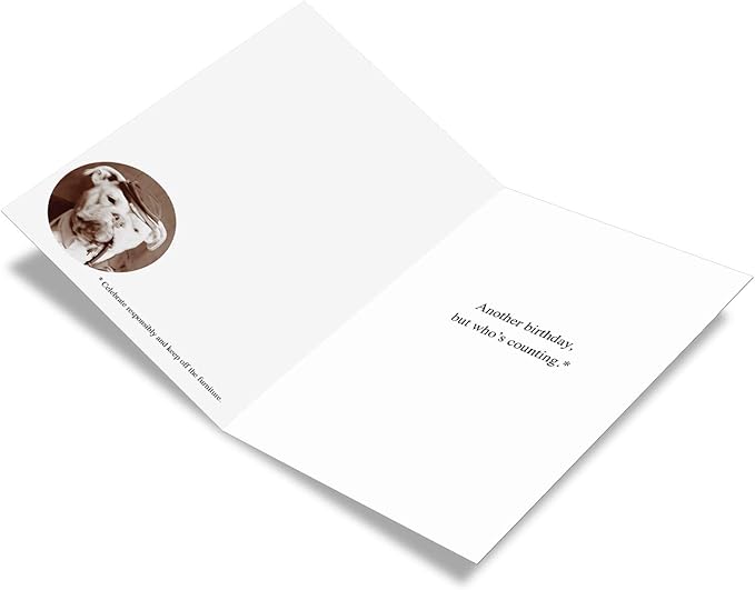NobleWorks - Humorous Birthday Greeting Card with 5 x 7 Inch Envelope (1 Card) Bday Dog Beers Birthday 4120Z