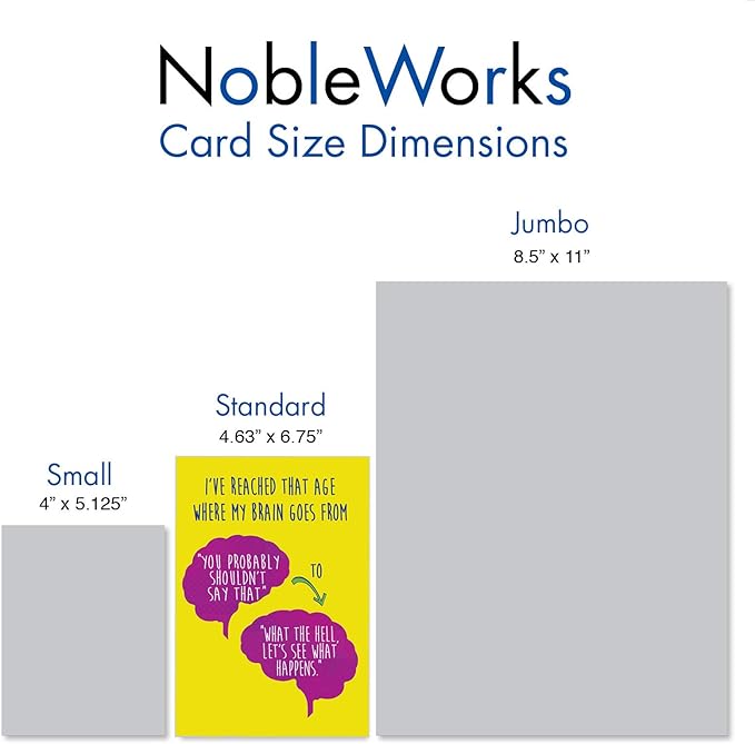 NobleWorks - Funny Happy Birthday Card with Envelope - Congrats Greeting Card for Senior Citizens, Birthday Fun - Brain Change C3230BDG