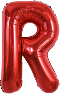 TONIFUL 40 Inch Large Bright Red Letter Balloons A-Z, Giant Jumbo Helium Foil Mylar Big Letter R Balloons for Birthday Party Anniversary Wedding Decorations