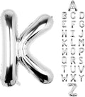 Letter Balloons 40Inch Large Giant big Foil Mylar Silver Balloons K for Birthday Party Decorations