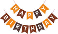 Brown Happy Birthday Banner Sign Birthday Bunting Banner Garland for Kids Girl Woman Birthday Tea Party Decorations Bunting Flag Party Supplies