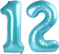 pearl blue 12 Number Balloon