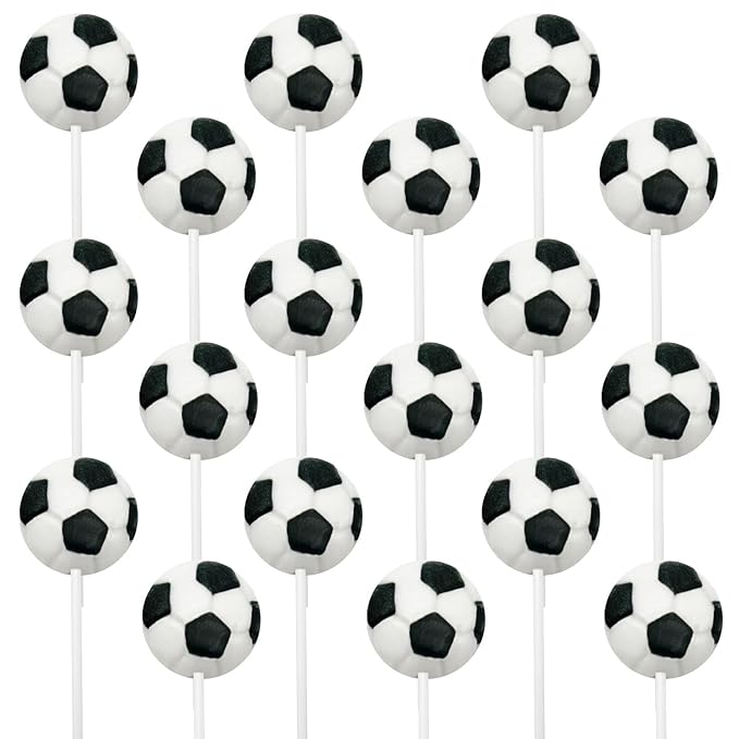 Soccer Candy Lollipops - 18 Count Individually Wrapped Suckers - Great for Soccer Party Favors - Sports Snacks - Soccer Goodie Bags - Soccer Team Treats