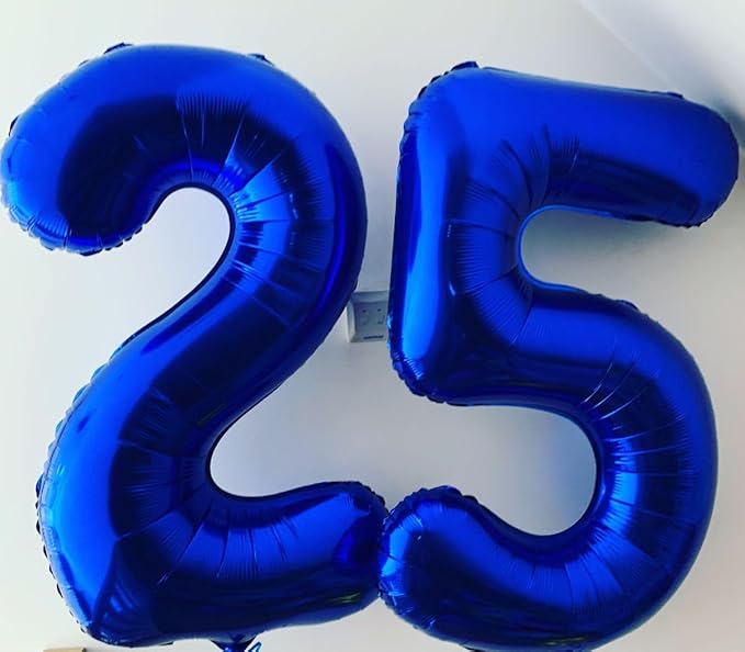 6 Birthday Decoration, 40 Inch Foil Big Balloon for Men And Women, Navy Blue Balloons for 6, 16, 26, 60, 2026 Graduation, Birthday, Wedding Anniversary, Xmas, Party Supplies
